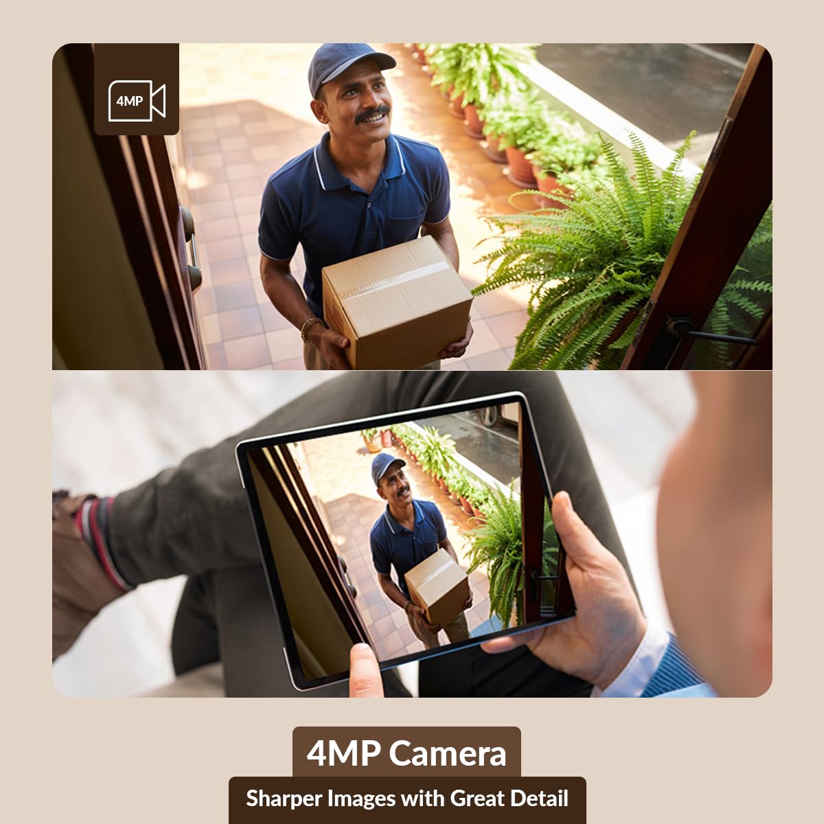 CP PLUS CP-Z43Q 4MP Wi-Fi Full Color Outdoor Smart Security Camera | 360° PT | Two-Way Audio | Human Detection - Image 3