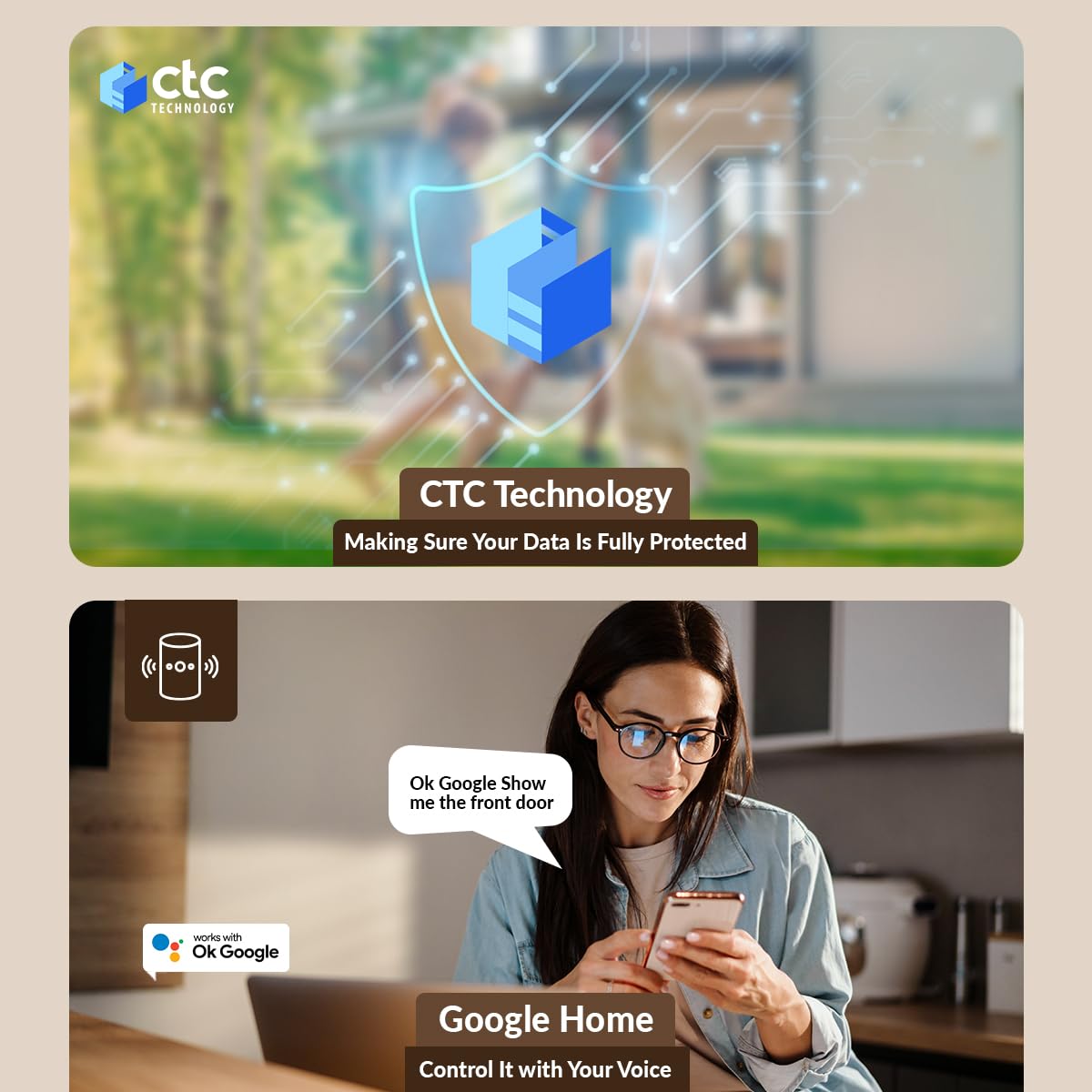 CP Plus CP-Z43Q 4MP Wi-Fi PT Camera with Night Vision and Google Home Support.