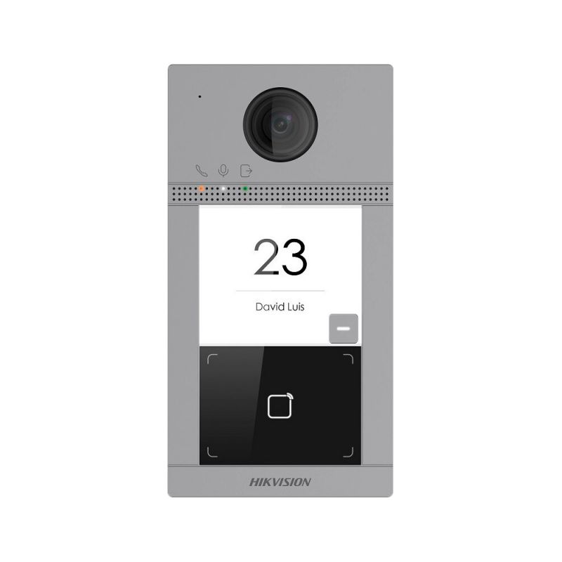 Hikvision DS-KV8113-WME1(C) 8 Series 1-Button Metal Villa Door Station | 2MP HD IP Video Door Phone | Wi-Fi | PoE | MIFARE Card Reader