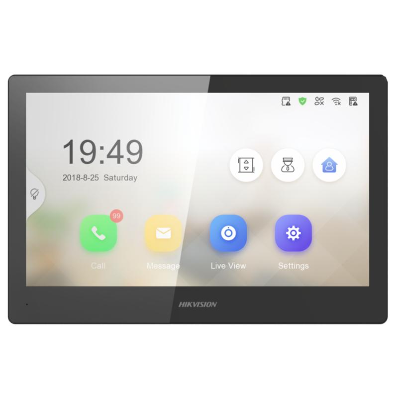 Hikvision DS-KH8520-WTE1 10.1-inch TFT Touch Screen Indoor Video Door Phone Monitor | Wi-Fi | PoE | KH8 Series