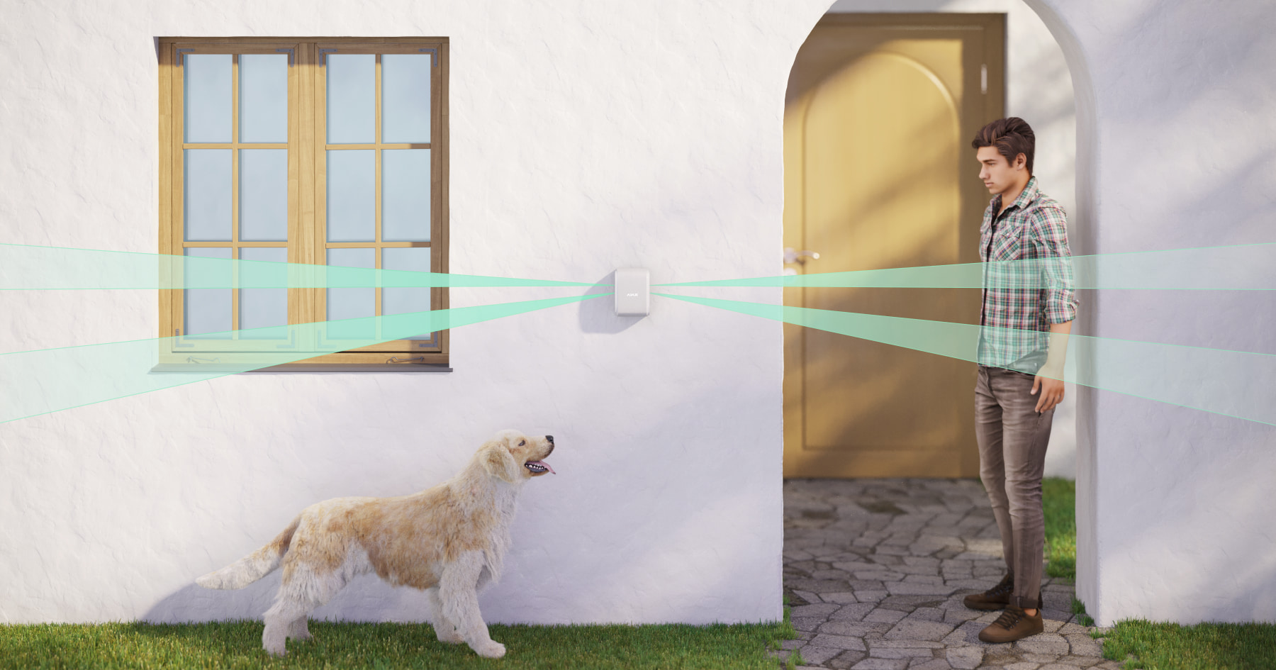 Ajax DualCurtain Outdoor Jeweller Wireless Bidirectional Curtain Motion Detector | Outdoor Perimeter Security Sensor - Image 2